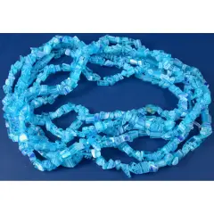 Blue Millefiori Chip Glass Beads Beading Part 2 Strands