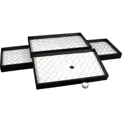 200 Gem Jars White Foam Display & Stackable Tray