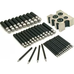 37 Dapping Punches Doming Block Jewelers Bench Tools