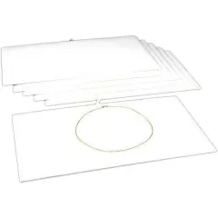 6 Jewelry Chain Display Pad White Leather Showcase Unit