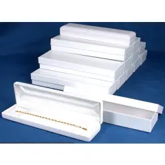 12 White Leather Bracelet Watch Gift Boxes Showcase Displays