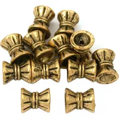 Tube Beads Antique Gold Plated Beading 8.5mm Approx 10