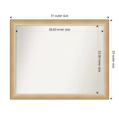 Amanti Art Non-Beveled Wall Mirror, Eva Black Silver Narrow Frame Eva Ombre Gold Narrow