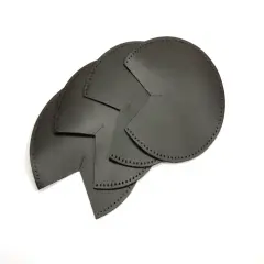 byhands Synthetic Leather Patch for Bag Corner (3.9") Brown