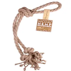 Hemptique 12mm Hemp Rope Loop Dog Pet Toy Eco Friendly Sustainable Naturally Grown Fiber Azo Dye Free