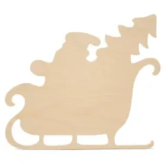 Wood Sleigh Cutout,, Multiple Sizes Available, Unfinished Christmas Sleigh for DIY Decor | Woodpeckers