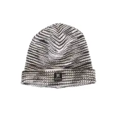 Hemptique 100% Hemp Made Knitted Knit Beanie Winter Hat Cap Short Style for Men and Women Winter Holiday Gift Eco Friendly Sustainable Naturally Grown Fiber Black/white