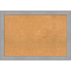 Cork Board, Vista Brushed Nickel Frame - Bulletin Board, Organization Board, Pin Board