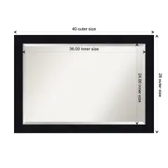 Beveled Wood Bathroom Wall Mirror, Shiplap Frame