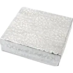 Silver Cotton Filled Jewelry Boxes Watch Bracelet Gift 3.5"x3.5"x1" Pack of 25