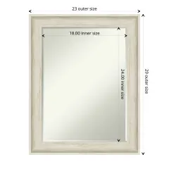 Petite Bevel Wall Mirror, Regal Birch Cream Frame