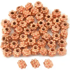Bali Rope Daisy Spacer Beads Copper Plate 5mm Approx 50