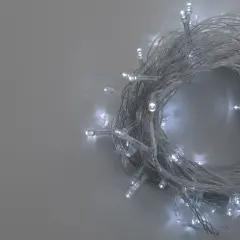 Perfect Holiday 110 LED Icicle Lights White