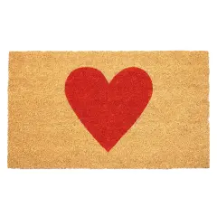Heart Doormat Red