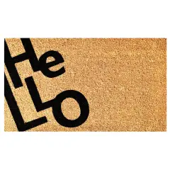 Angle Hello Doormat Natural