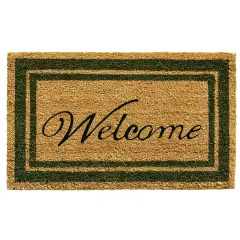 Sage Green Border Welcome Doormat