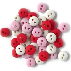 Buttons Galore and More Tiny Craft & Sewing Buttons - Assorted Colors - 105 Buttons Sweetheart