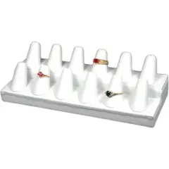 Jewelry Ring Leather Display 12 Finger Showcase Fixture