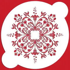 Medium Turn of the Century Medallion Cake Stencil | C332M by Designer Stencils | Cake Decorating Tools | Baking Stencils for Royal Icing, Airbrush, Dusting Powder | Reusable Plastic Food Grade Stencil for Cakes | Easy to Use & Clean Cake Stencil