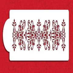 Lace Cake Stencil Set #4 | C365 by Designer Stencils | Cake Decorating Tools | Baking Stencils for Royal Icing, Airbrush, Dusting Powder | Reusable Plastic Food Grade Stencil for Cakes | Easy to Use & Clean Cake Stencil