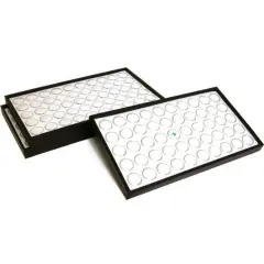 150 White Foam Gem Jars Showcase Stackable Display Trays