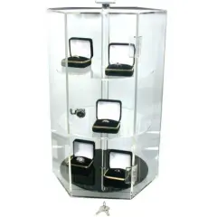Revolving Locking Display Case Counter Top