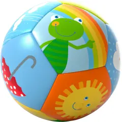 HABA Baby Ball Rainbow World 4.5" for Babies 6 Months and Up Multicolor