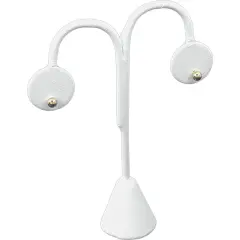 White Faux Leather Earring Tree Arch Jewelry Display Stand 4.75" Kit 36 Pcs