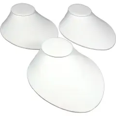 3 White Leather Necklace Busts Slatwall Jewelry Display