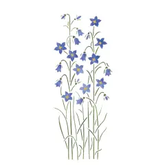Bell Flowers Wall Stencil | 1438 by Designer Stencils | Reusable Art Craft Stencils for Painting |