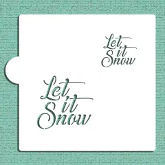 Let It Snow Cookie & Craft Stencil | CM151 by Designer Stencils | Cookie Decorating Tools | Baking Stencils for Royal Icing, Airbrush, Dusting Powder | Craft Stencils for Canvas, Paper, Wood | Reusable Food Grade Stencil