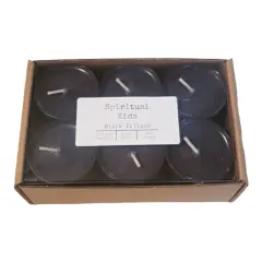Black Eclipse Protection (Dragon's Blood) All Natural Soy Wax Tealights 12 Count Hand Poured with Fragrant/Essential Oils