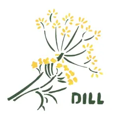 Dill Wall Stencil | 2182 by Designer Stencils | Word & Phrase Stencils | Reusable Art Craft Stencils for Painting on Walls, Canvas, Wood | Reusable Plastic Paint Stencil for Home Makeover | Easy to Use & Clean Art Stencil