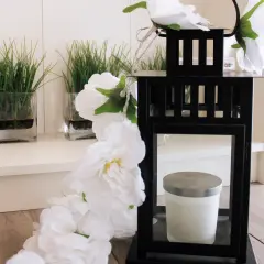 Perfect Holiday 8LED White Flower String Lights - Warm White