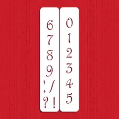 1.25-Inch Contemporary Numbers Cake Stencils | C138 by Designer Stencils | Cake Decorating Tools | Baking Stencils for Royal Icing, Airbrush, Dusting Powder | Reusable Plastic Food Grade Stencil for Cakes | Easy to Use & Clean Cake Stencil