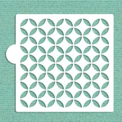 Modern Circle Cookie & Craft Stencil | CM001 by Designer Stencils | Cookie Decorating Tools | Baking Stencils for Royal Icing, Airbrush, Dusting Powder | Craft Stencils for Canvas, Paper, Wood | Reusable Food Grade Stencil | Easy to Use & Clean