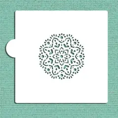 Mandala #5 Cookie & Craft Stencil | CM062 by Designer Stencils | Cookie Decorating Tools | Baking Stencils for Royal Icing, Airbrush, Dusting Powder | Craft Stencils for Canvas, Paper, Wood | Reusable Food Grade Stencil