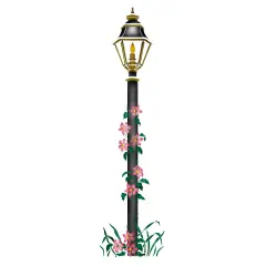 Small Lamp Post Wall Stencil | 2430 by Designer Stencils | Pattern Stencils | Reusable Stencils for Painting | Safe & Reusable Template for Wall Decor | Try This Stencil Instead of a Wallpaper | Easy to Use & Clean Art Stencil Pattern