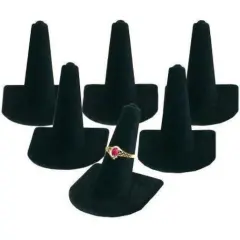 Ring Finger Displays Black Velvet Lot of 6 Jewelry