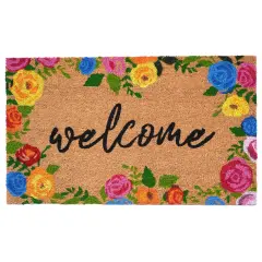 107421729 Colorful Roses Doormat