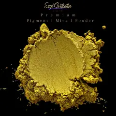 Premium Pigment Powder 50g | Authentic Unique & Bright Pearlescent Metallic and Neon Colors | Especially Formulated for Artwork, Resin, Slime, Plasticine and more by Ezgi Sertcetin Honeybee yellow