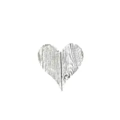 Rustic Farmhouse 6 in. Reclaimed Wood Heart White