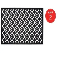 DII Stone Windowpane Oversized Washed Waffle Dishtowel, 2 Piece