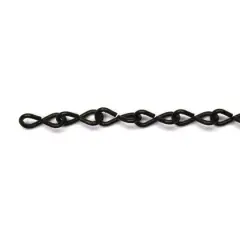 16 Gauge Zinc Plated Steel Single Jack Chain, Black, 100 FT