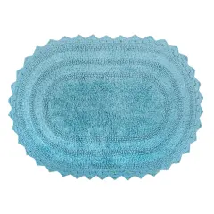 DII Mauve Round Crochet Bath Mat