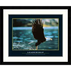 Leadership Wood Framed Wall Art Print 37 in. W x 30 in. H