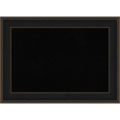 Black Cork Board (44 in. x 32 in.), Mezzanine Espresso Wood Frame - Bulletin Board, Organization Board, Pin Board