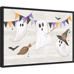 Sit a Spell landscape I by Tara Reed 23-in. W x 16-in. H. Canvas Wall Art Print Framed in Black