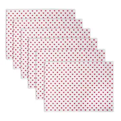 DII Lil Hearts Ribbed Placemats (Set of 6)