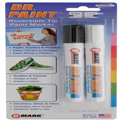 U-Mark DR. PAINT&trade; Reversible Tip Paint Marker - Black/White